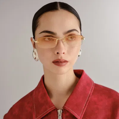 Le Specs Enigmatic In Gold Ivory