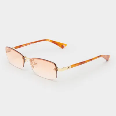 Le Specs Slinky 62mm Oval Sunglasses In Gold
