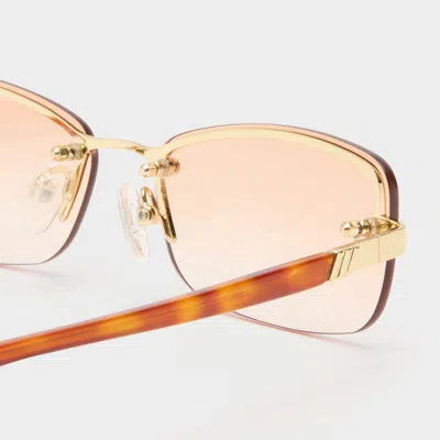 Le Specs Slinky 62mm Oval Sunglasses In Gold