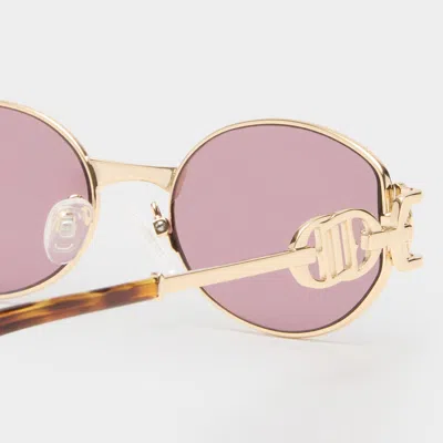 Le Specs The Forbidden In Bright Gold Smokey Brown Mono