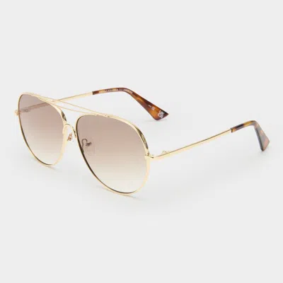 Le Specs Abracadabra In Bright Gold Brown Grad