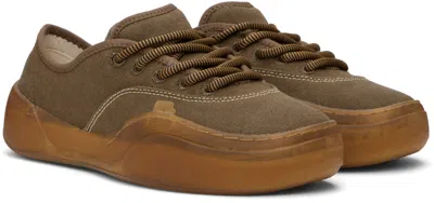 Erl Brown Coupe Sneakers In Brown 2