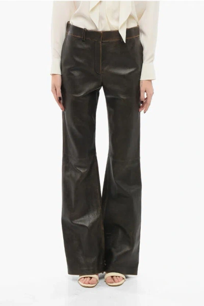 Loewe Leather Flared Pants