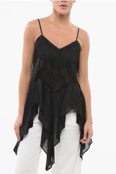 Pinko Fringed Draped Top