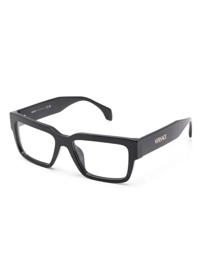 Versace Eyewear Rectangle-frame Glasses In Black