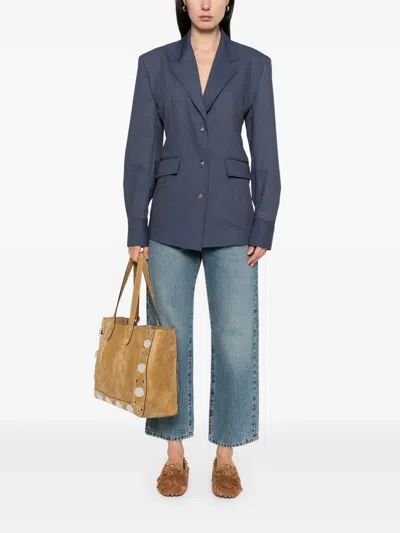 Rame Single-breasted Blazer In Blue