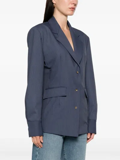 Rame Single-breasted Blazer In Blue