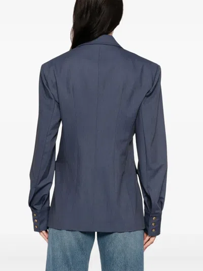 Rame Single-breasted Blazer In Blue