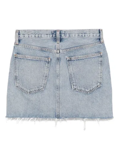 Agolde V-waist Mini In Blue