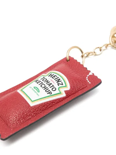Anya Hindmarch Anya Brands Heinz Ketchup Charm Keyring In Red
