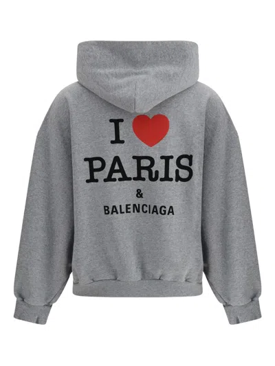 Balenciaga Woman Grey Sweatshirts In Gray