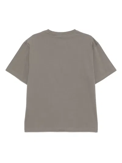 We11 Done Run Flame Teddy Print T-shirt In Grey