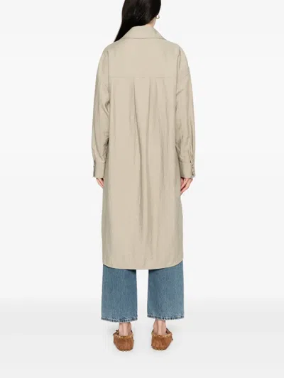 Rame Buttoned Trench Coat In Neutrals