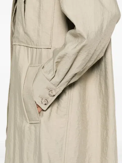 Rame Buttoned Trench Coat In Neutrals