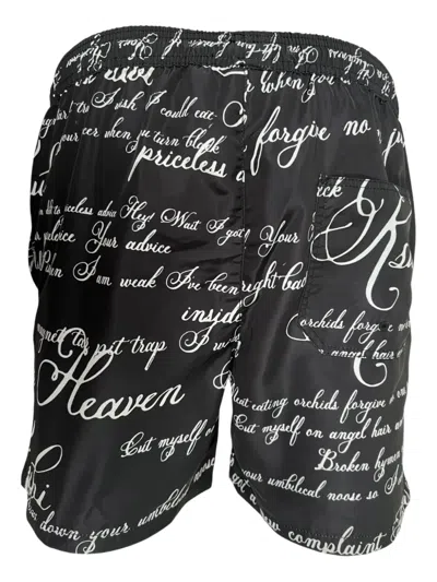 Ksubi Text-print Shorts In Black