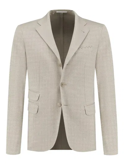 Doriani Cashmere Colbert Two-button Blazer In Neutrals
