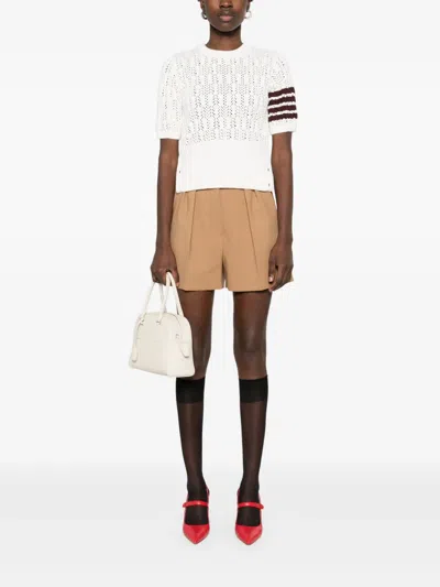Thom Browne Women's 4bar Knit Tshirt In Neutral