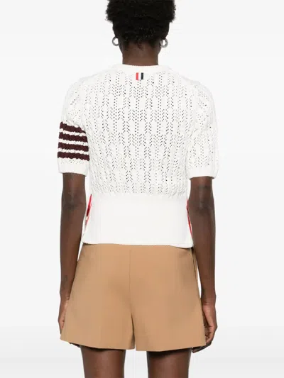Thom Browne Women's 4bar Knit Tshirt In Neutral
