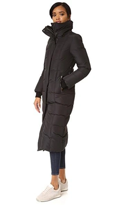 Shop Mackage Jada Long Coat In Black