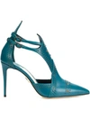 PAUL ANDREW cutout front pumps,LEATHER100%