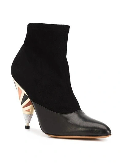 Givenchy Embellished Leather-paneled Suede Ankle Boots In Black | ModeSens