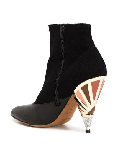 Shop Givenchy Prism Heel Ankle Boots - Black