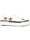 JULIEN DAVID EMBROIDERED CANVAS SNEAKERS,KLF161011630870