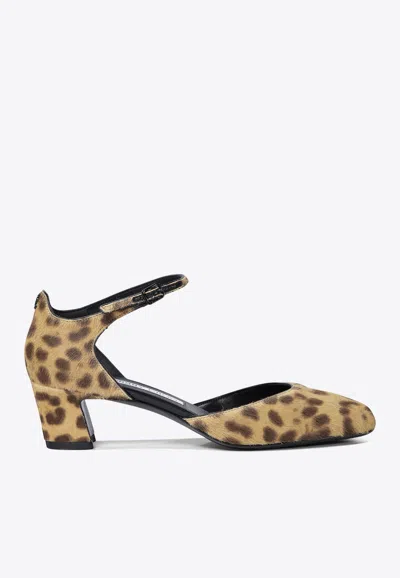 Jimmy Choo Pixie 45 Leopard Print Pumps In Brown