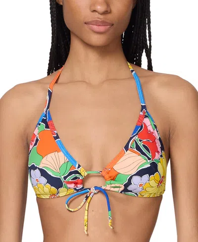Kate Spade New York Womens Printed Tie Front Bikini Top High Waist Bottoms In Multi