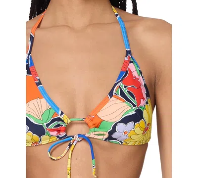 Kate Spade New York Womens Printed Tie Front Bikini Top High Waist Bottoms In Multi