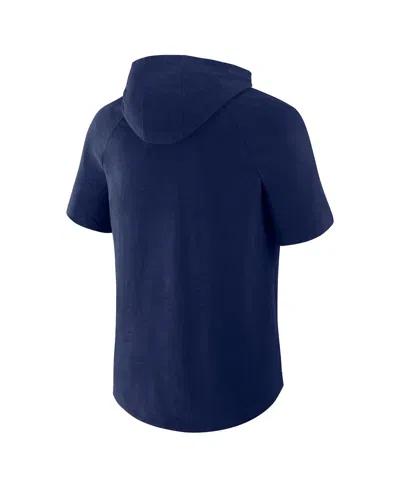 Fanatics Men's Navy Milwaukee Brewers Clubhouse Optimal Play Raglan Short Sleeve Pullover Hoodie In Navy