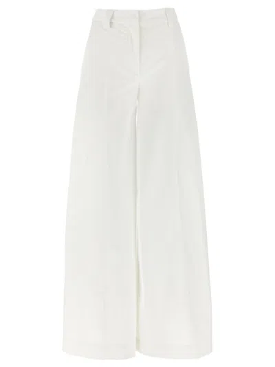 The Latest Thelatest Wide White Billie Trousers In White