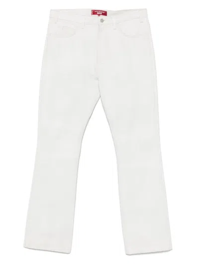 Junya Watanabe White Straight Fit Jeans In White