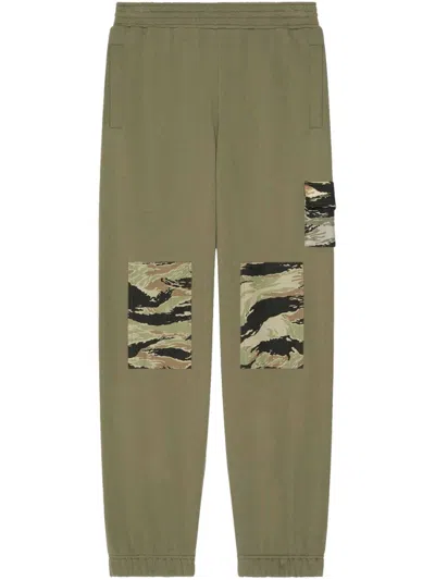 Givenchy Camouflage Patch Sweatpants In Khaki