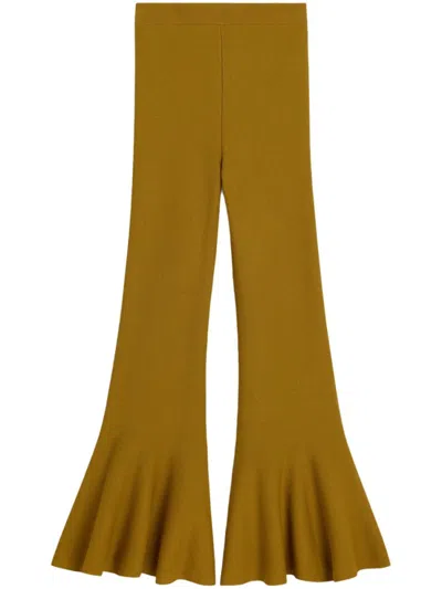 Ami Alexandre Mattiussi Ami Paris Women Godet Trousers In Green