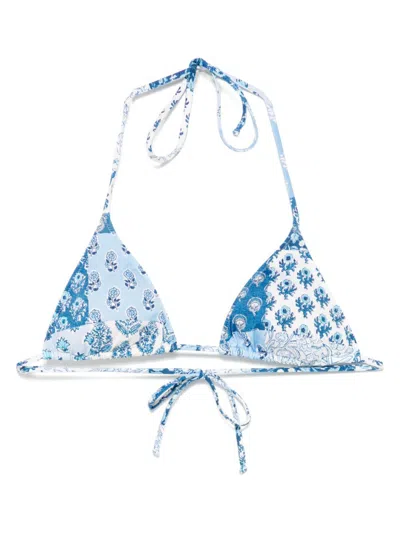 Mc2 Saint Barth Leah Swim Bra In Blue