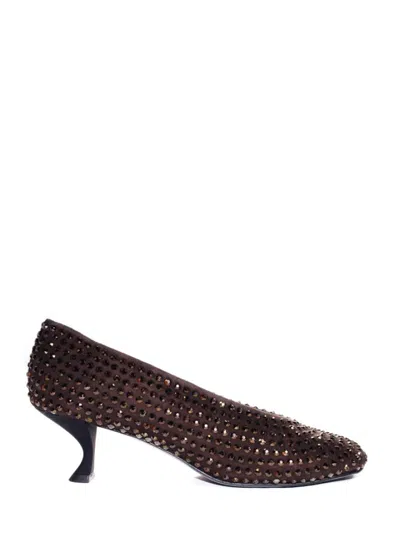 La Rose 50mm Crystal-embellished Pumps In Brown