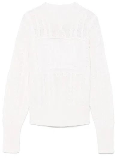 Max Mara Elvira Wool And Cashmere Sweater In White