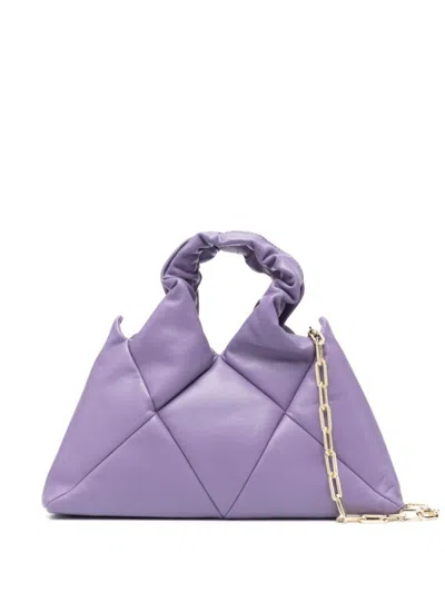 Reco Didi Quilted Nappa Top Handle Bag In Purple