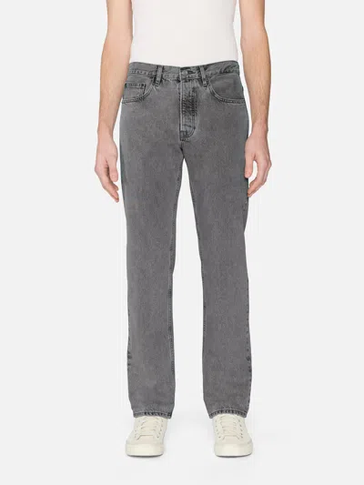 Frame Five-pocket Design Straight Jeans In Gray