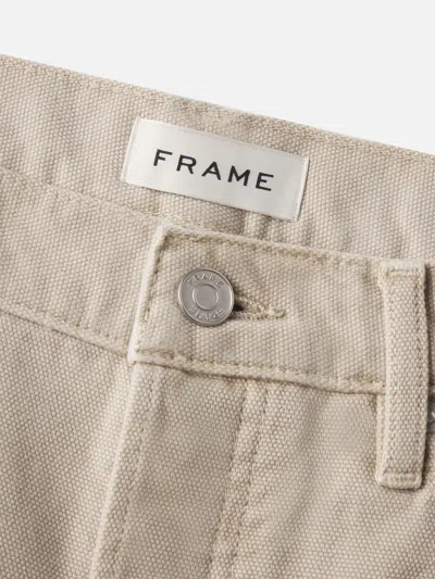 Frame Relaxed Shorts Raw Hem In Neutrals