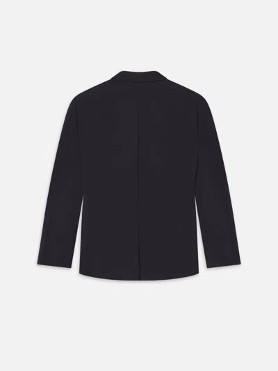 Frame Double Breasted Blazer In Blue