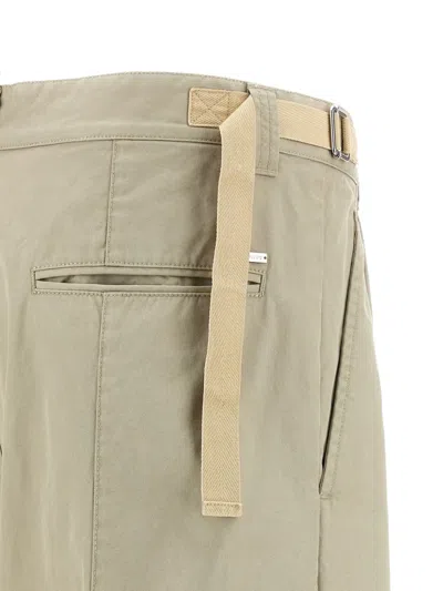 Dsquared2 Tailored Pleated Trousers With Button Detailing In Neutrals