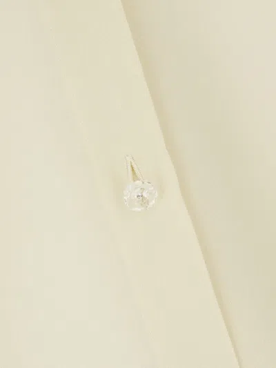 Valentino Silk Blouse With Ruffled Collar And Cuffs In Neutrals