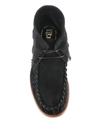 流苏边绒面皮及踝靴