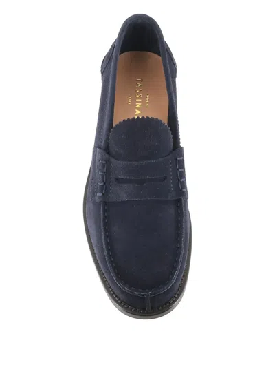 Tassinari Suede Penny Loafers In Blue
