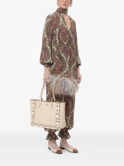 Valentino Nellcôte Shopping Bag In Neutrals