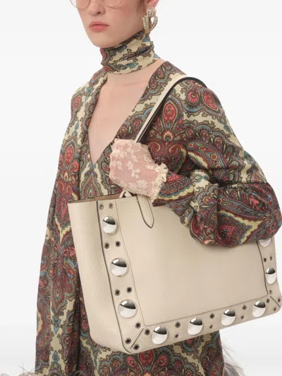 Valentino Nellcôte Shopping Bag In Neutrals