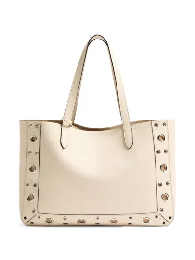 Valentino Nellcôte Shopping Bag In Neutrals