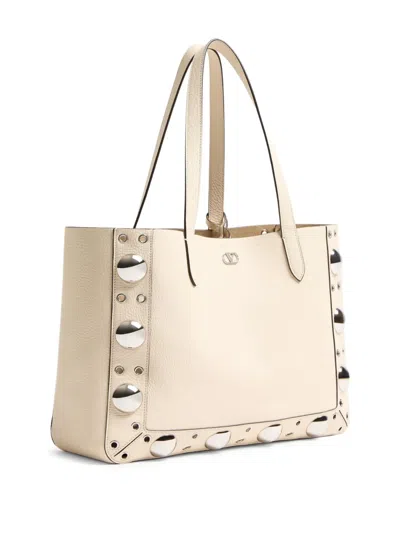 Valentino Nellcôte Shopping Bag In Neutrals